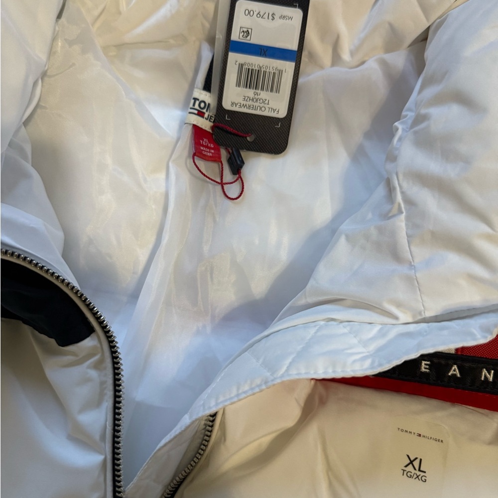 Tommy Hilfiger Classic White Puffer Coat Women’s Xl